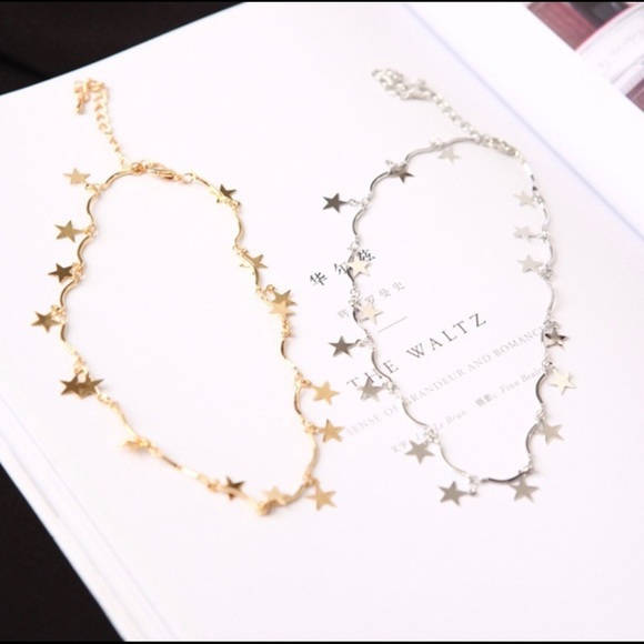 Dainty star charms choker necklace - Picture 2 of 8